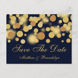 Champagne Bubbles Save The Date Post Card