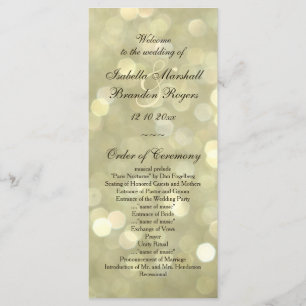 Champagne Bubbles Wedding Program