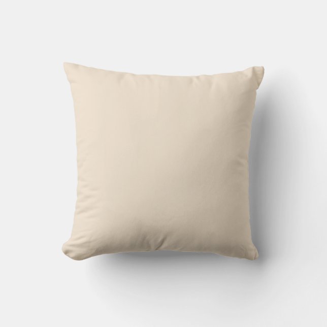 Champagne Buff Off-white Solid Colour SW 0045 Throw Pillow (Front)