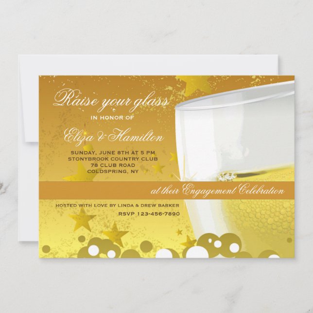 Champagne Celebration Invitation (Front)