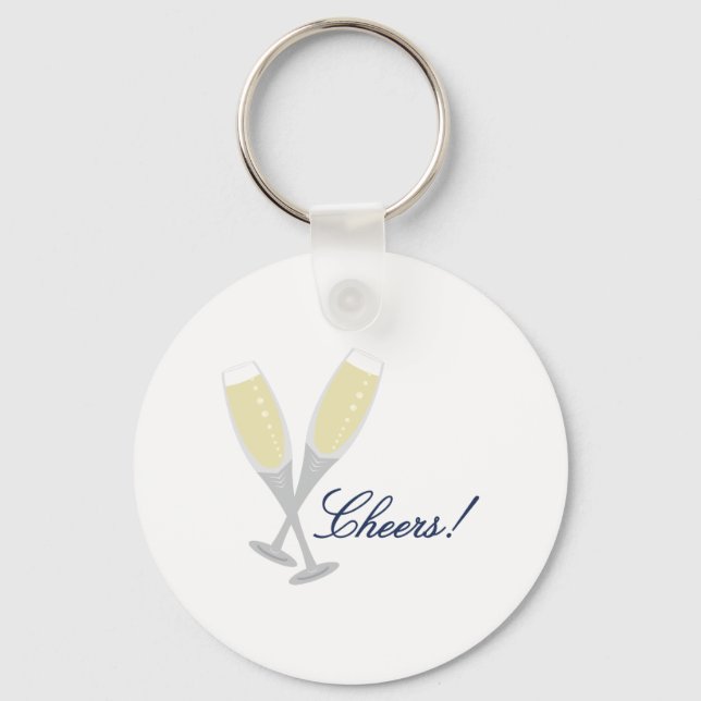 Champagne Cheers Keychain (Front)