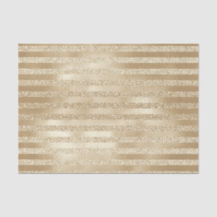 Champagne Christmas: Glittery Gold Stripes Tissue Paper