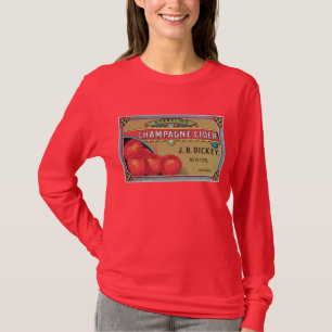 Champagne Cider Vintage Apple Art T-Shirt