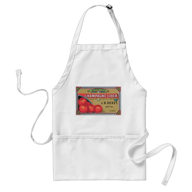 Champagne Cider Vintage Apple Crate BBQ Apron (Front)