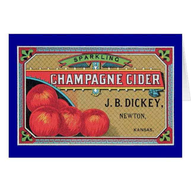 Champagne Cider Vintage Pomme Crate Art (Devant horizontal)