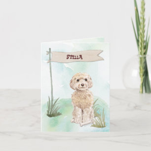 Champagne Cockapoo Congratulations on New Dog Note Card