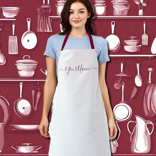 Champagne colour-elegant  personalized apron (Creator Uploaded)