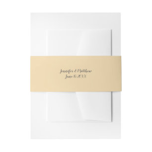 Champagne Coloured Belly Bands Invitation Belly Band