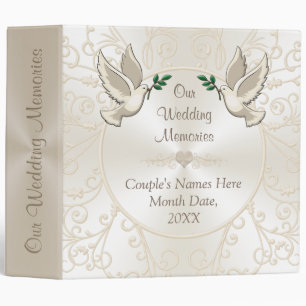 Champagne Coloured Personalized Wedding Photo Albu Binder