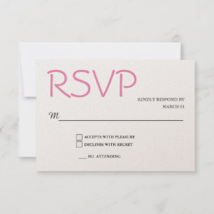 Champagne Couleur Mariage RSVP Réponse Réponse