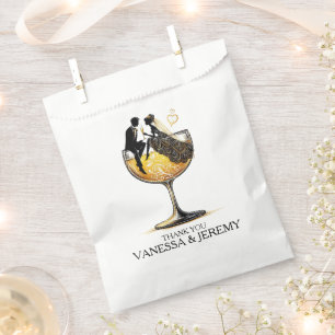 Champagne Couple Favour Bag
