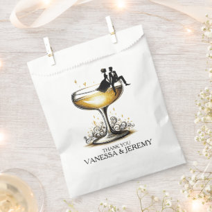 Champagne Couple Favour Bag