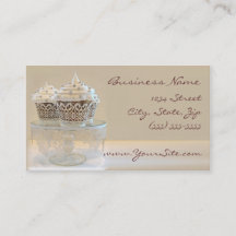 Champagne de carte de visite de petit gâteau