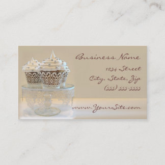 Champagne de carte de visite de petit gâteau