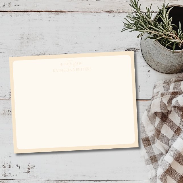 Champagne Elegant Trendy Statnionery Note Card (Creator Uploaded)