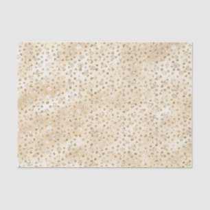 Champagne Faux Glitter Cheetah Spots Tissue Paper