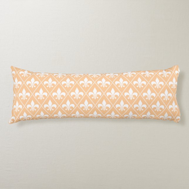 Champagne Fleur de Lys Body Pillow (Front)