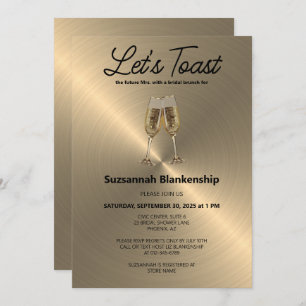 Champagne Flute Toast Bridal Shower Template