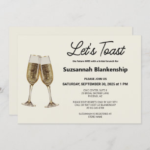 Champagne Flute Toast Bridal Shower Template