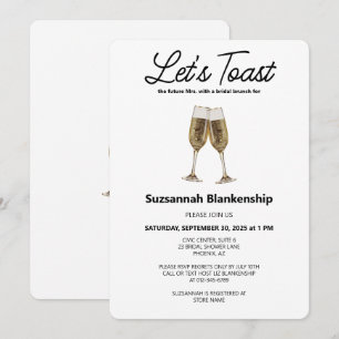 Champagne Flute Toast Bridal Shower Template