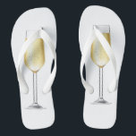 Champagne Flutes Celebration Wedding New Year's Flip Flops<br><div class="desc">This design was created through digital art. It may be personalized by clicking the customize button and changing the colour, adding a name, initials or your favourite words. Contact me at colorflowcreations@gmail.com if you with to have this design on another product. Purchase my original abstract acrylic painting for sale at...</div>