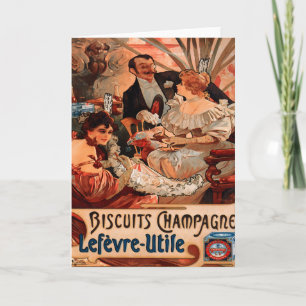 champagne French Vintage Card