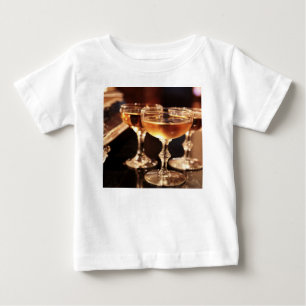 champagne glass golden toast baby T-Shirt