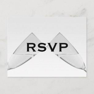 Champagne Glass RSVP Postcard