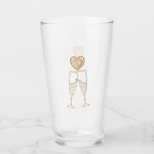 Champagne Glasses and Hearts 