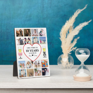 Champagne Glasses Anniversary Photo Plaque