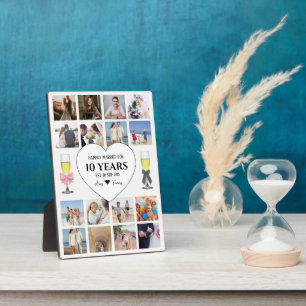 Champagne Glasses Anniversary Photo Plaque