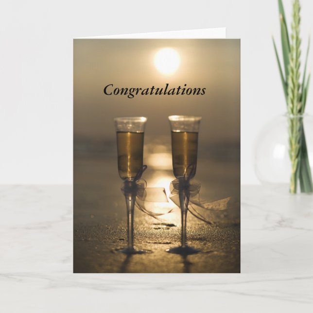 Champagne glasses card (Front)