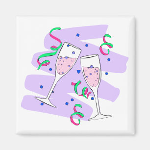 Champagne Glasses Magnet