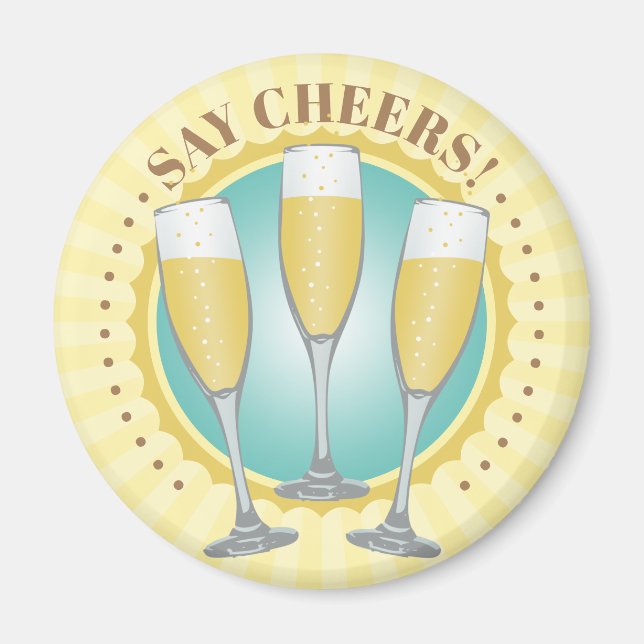 Champagne Glasses Magnet (Front)