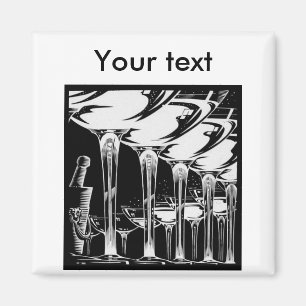 Champagne Glasses Magnet
