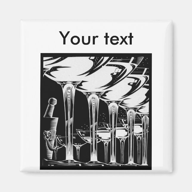Champagne Glasses Magnet (Front)