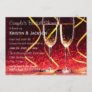 Champagne Glasses Photo - Bridal Shower Invitation