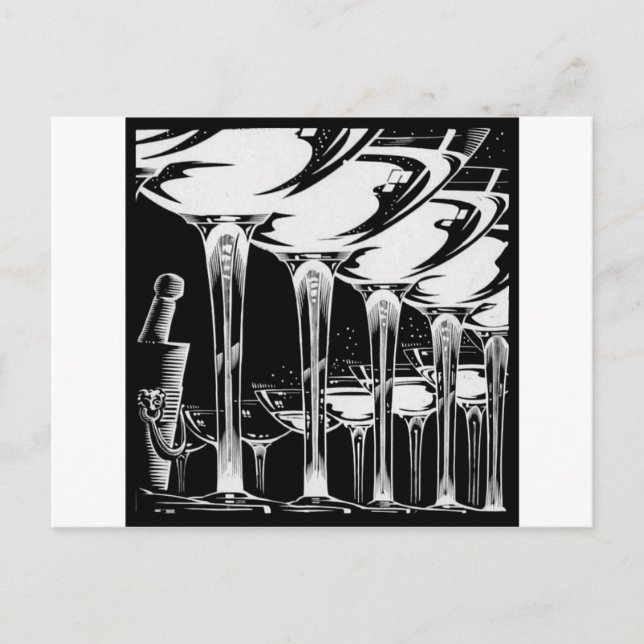 Champagne Glasses Postcard (Front)