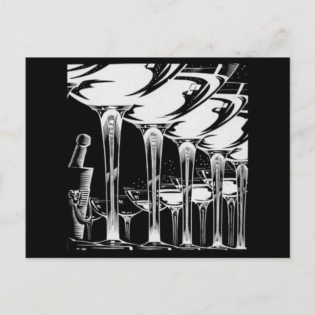 Champagne Glasses Postcard (Front)