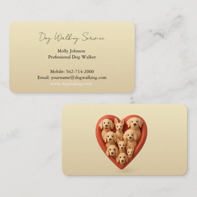 Champagne Glitter Business Card Background (Front/Back)