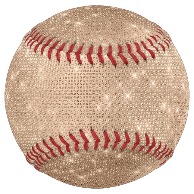 Champagne Glitzy Glam Sparkle Softball (Front)