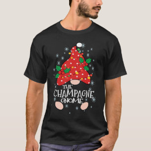 Champagne Gnome Costume Family Matching  Christmas T-Shirt