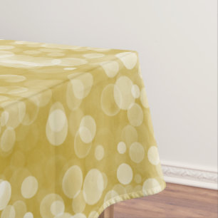 CHAMPAGNE GOLD AND WHITE BUBBLES TABLECLOTH