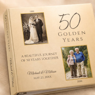 Champagne Gold Anniversary Memory Keepsake Binder