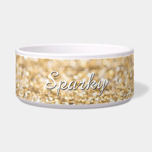 Champagne gold faux glitter sparkles Personalize