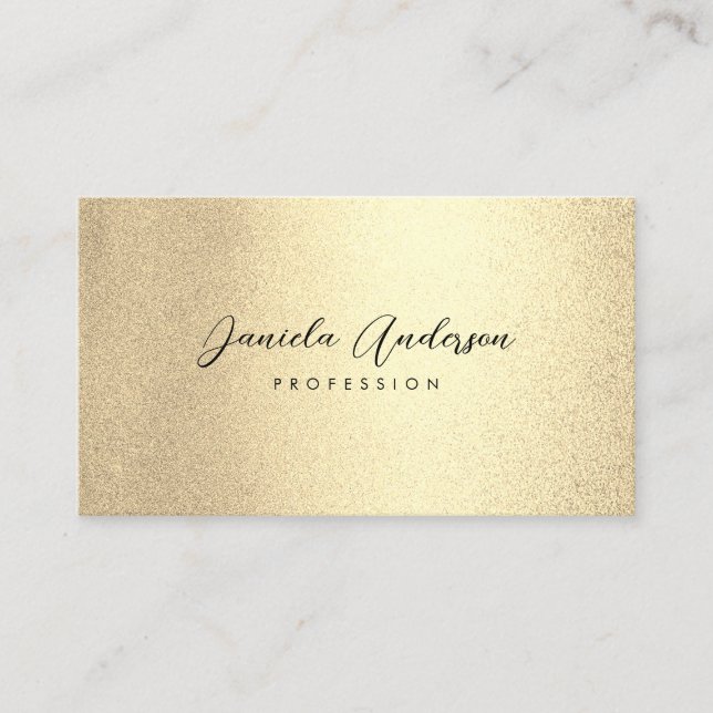 Champagne Gold Foil Chic Business Card (Front)