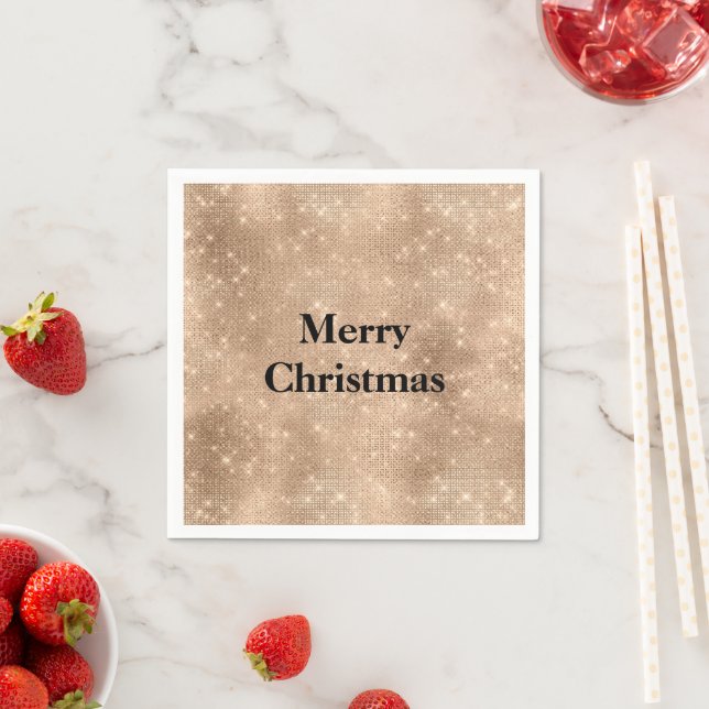 Champagne Gold Glam Sparkle Glitz  Napkin (Insitu)