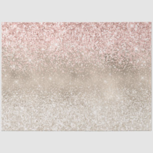 Champagne Gold Pink White Glitzy Glitter Tissue Paper