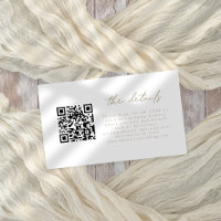 Champagne gold QR Code Script Wedding Details