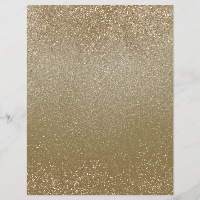 Champagne Gold Shimmer Dust Scrapbook Paper (Front)